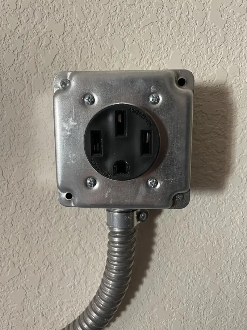 NEMA 14-50 outlet installed for Electrical Panel Upgrade in Valinda